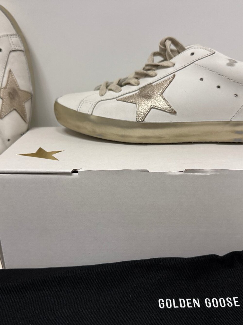 Women's Golden Goose Super-Star sneakers white / gold, size 40, excellent condit - Picture 10 of 14